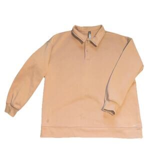 Mondetta Collared Pullover Cozy Lounge‎ Wear Gorpcore Sweatshirt Tan Sz XL